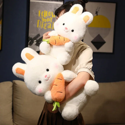 Nice Kawaii Carrot Rabbit Plush Toys Adorable Bunny Dolls Stuffed Pillow Soft Animal Cushion Girls Kids Birthday Christmas Gifts