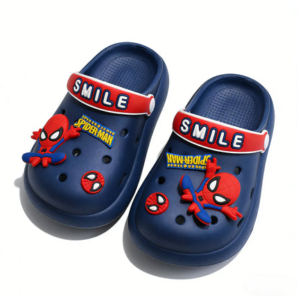 Marvel Children'S Hole Sandals Boys Summer Home Slipper Cartoon Spider-Man Slipper Children'S Gifts Beach Shoes Size 18-29