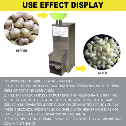 2025 New Commercial Garlic Peeler Metal Garlic Peeling Machine Processor Stainless Steel Garlic Peeling Equipment