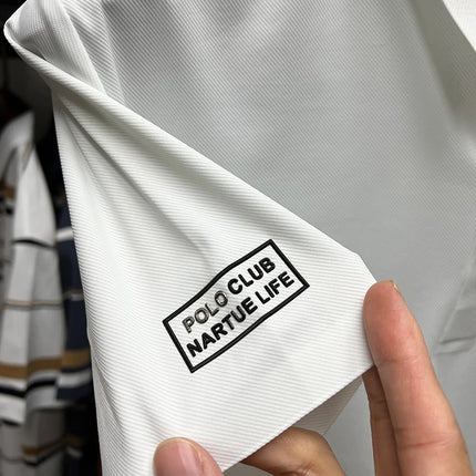 High End Brand New Summer Solid Color Silk Cotton High-quality Short Sleeved Polo Men's Fashionable Business Seamless Casual Top