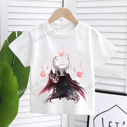 Hollow Knight Kids T-shirt Summer Children Game Cotton Short Sleeve Tops Boys Anime Fashion Cute Tees Girls Casual Clothes Gifts