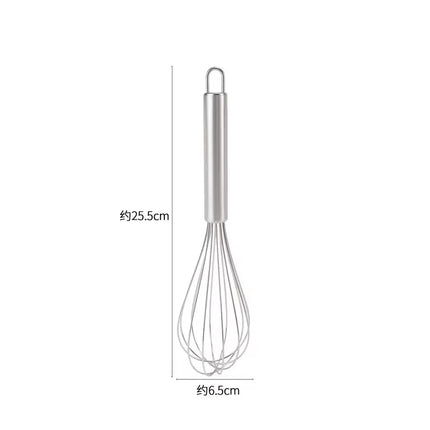 LMETJMA 8" 10" 12" Egg Whisk Stainless Steel Egg Whisk Kitchen Wire Balloon Whisk Milk Egg Beater Egg Mixing Mixer Tools