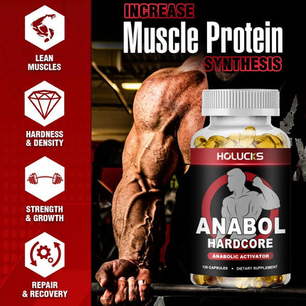 ANABOLIC Muscle Builder for Men, Boosts Energy, Strength & Endurance, Promote Muscle Protein Synthesis, Supports Hormone Balance