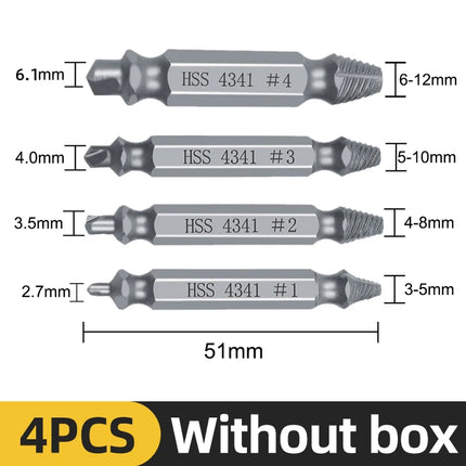 TOOLEYE Damaged Screw Extractor Set Center Drill Bit Set Woodworking Tools Broken Bolt Extractor Bolts Screws Remover Extractor