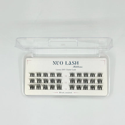 Nuo Cluster Eyelash Thin Band Natural Look Wholesale Diy Pre-cut Lash Extensions Super Soft Segment Lash Clusters Private Label