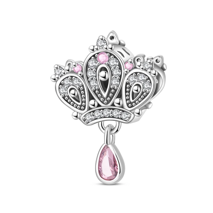 Crown Charms Skull Bead Original 925 Sterling Silver Inlaid Zirconium Pendants Fit Bracelet Necklace Jewelry Lover Gift