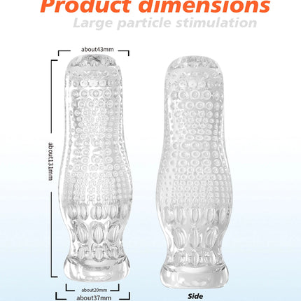 13cm Transparent Vaginal Sex Toy for Men 18 Plus Male Masturbator Realistic Vagina Real Pussy Penis Enlargement Exerciser Erotic