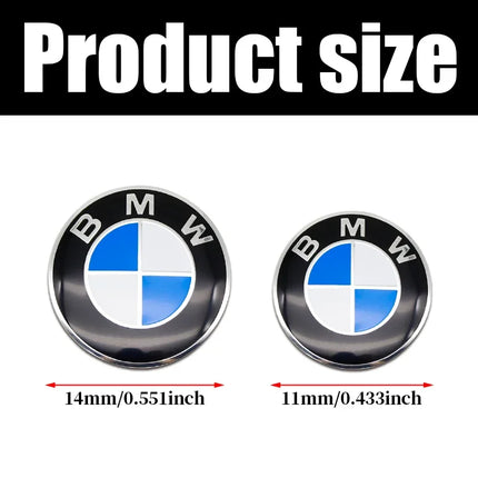 11mm 14mm Car Remote Key Fob Emblem For BMW E46 E90 F10 Sticker Logo Replacement F30 G20 X1 X3 X5 M Performance 50th Anniversary