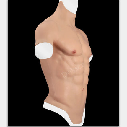 Dokier Silicone Realistic False Fake Muscle Belly Body for Cosplayers Artificial Simulation Muscle Chest Man Crossdressers - TOYS-SUCE