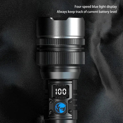 2000LM Super Bright LED Flashlight, USB-C Rechargeable with Digital Display Torch,Long Lasting for Outdoor Camping Emergency