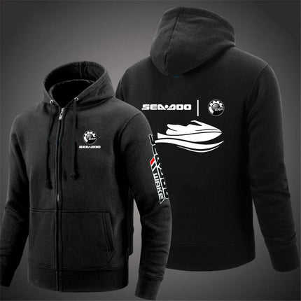 2025 Comfortable Jacket Spring And Autumn Fashion Zipper Hoodies Man's Sea Doo Seadoo Moto Logo Print Pullover Hooded Coat