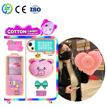 Customize High Profit Make Money Vending Automatic Commercial Cotton Candy Machine Maker for Bakery Restaurant Retail Industries