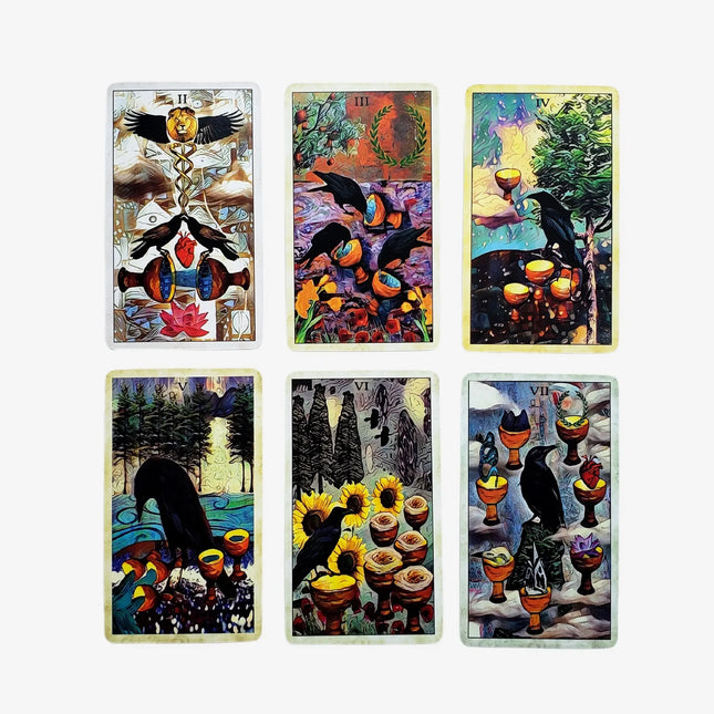 NEW Crow tarot cardsn  A 78 Tarot Deck English version Divinatio fate Oracle Card Board Game for Adult with PDF Guidance