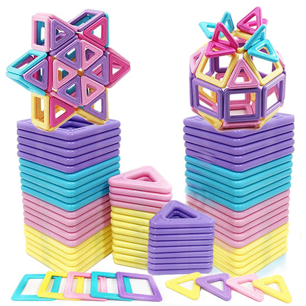 Big Size Macaron Designer Construction Set Model &Magnetic Building Blocks Educational Toys for Kids Birthday Gifts Random Color