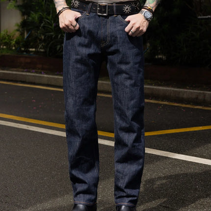 Red Tornado 12.5oz Slim Straight Fit Selvedge Denim Jeans WWII Era Inspired Classic Men's Five Pocket Pants