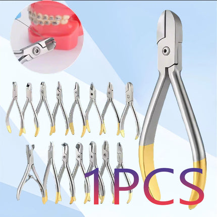 Dental Orthodontic Instruments Lingual Wire NiTi Cinch Back Plier Needle Holder End Cutting Pliers for Braces Adjustment Repair