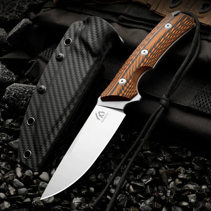 High-quality steel fixed blade, outdoor knife, camping knife with high-hardness stainless steel integrated skeleton and sheath,