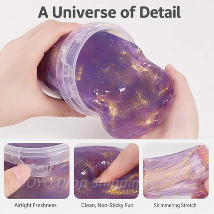 Super Large Box Slime Bucket Giant Bubble Milk Fake Water Decompress Toy Non Stick Hand Can Cover Bubble Pure Handmade Kids Gift