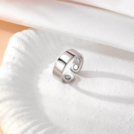 New Fashionable Dual Magnetic Therapy Adjustable Ring, Men's and Women's Health Daily Accessories Jewelry