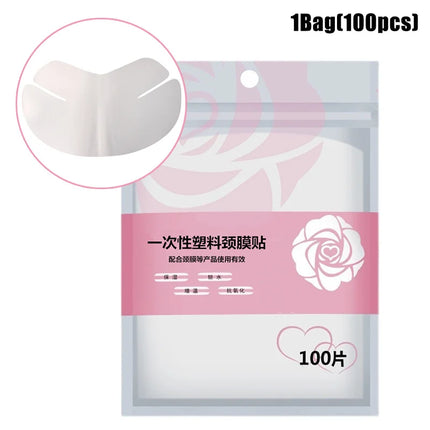 Plastic Film Neck Masks Wrap Disposable Transparent DIY Neck Stickers Paper Ultra Thin Beauty Skin Care Tool Kits