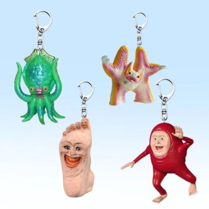 Personalized Abstract Ugly Keychain Pendant Acrylic 2D Flat Funny Fun High Beauty Backpack Hanger Gift Accessories for Friends