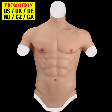 Dokier Silicone Realistic False Fake Muscle Belly Body for Cosplayers Artificial Simulation Muscle Chest Man Crossdressers - TOYS-SUCE