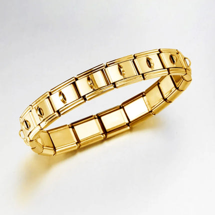 2025 Fashion Functional Elastic Bracelet Modular Bulk Italian Charms Links Fit Bracelet Stainless Steel Jewelry Wholesale
