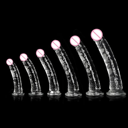 6 Size Realistic Dildo Jelly Penis Suction Cup Long Dildo Huge Sex Toys For Lesbian Women Female Masturbator Big Dick Fake Dick