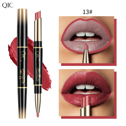 2 IN 1 Lip Liner Waterproof Matte Lipstick Pencil Sexy Red Long Lasting Lipliner Makeup Cosmetics