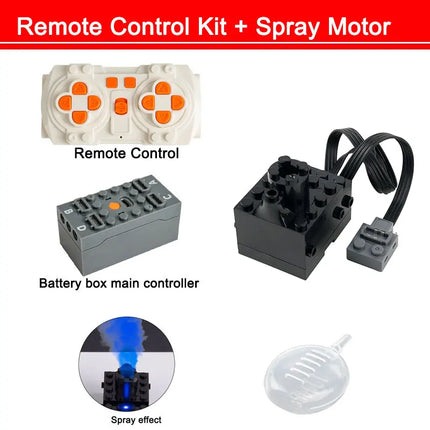 MOC Blue-tooth APP Remote Control Set - Rechargeable Battery Box Motor Set Speed Controller for PF Building Block Modifications