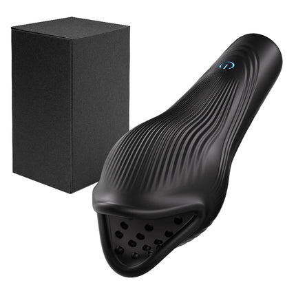 Powerful Vibrating Tongue Licking Vibrator Male Glan Massager Delay Stamina Trainer Oral Sex Climax Masturbation Sex Toy for Men