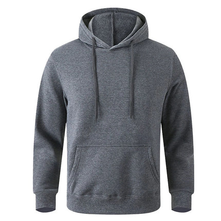 Men's and Women's Warm Sweatshirt Casual Solid Color Streetwear Pullovers Sport Fitness Pocket Hoodies Multi Color