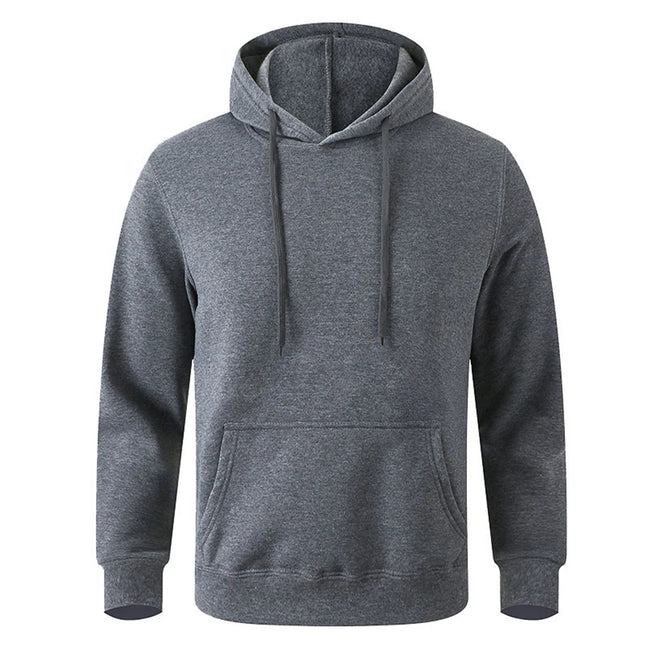 Men's and Women's Warm Sweatshirt Casual Solid Color Streetwear Pullovers Sport Fitness Pocket Hoodies Multi Color