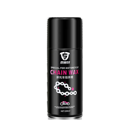 Motorcycle chain oil, chain cleaner, and specialized wear-resistant bottled chain wax for lubrication and maintenance
