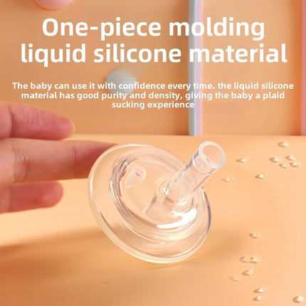 Liquid Silicone Nipples Pacifier Baby Bottle Replacement Head Drinking Head Straw Can Put Gravity Ball 100% Bpa Free