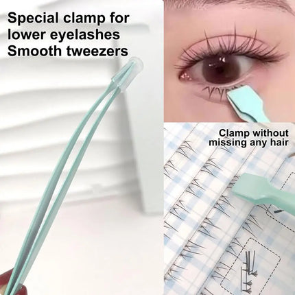 Precise Professional Makeup Tool Lash Applicator Tool Eyelash Cluster Non Slip  Applicator Tweezers for Travel Salon Separating