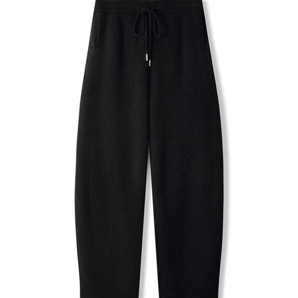 Popular Men's Cashmere Machete Pants Autumn Winter Loose Casule Pants 100% Merino Wool Knitted Trousers Thick Soft Warm Pants