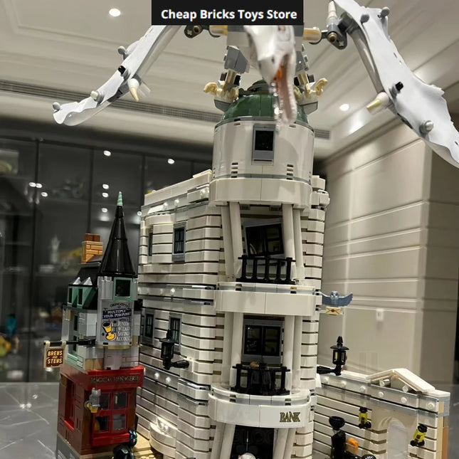 Cheapest DIY 4803Pcs Requiring Assembly Wizarding Bank Collectors Edition Building Block Model Birthday Christmas Gifts