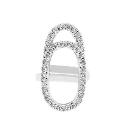 New Fashion Copper Inlaid Zircon Nail Ring INS Selling Gold Plated Manicure Joint Ring for Women Trend Party Jewelry