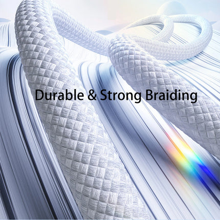 240W/100W PD3.1 Fast Charging Cable for iPhone17/16/15, Samsung S24/23/22, iPad Pro, Macbook Pro, Nylon Braided Durable Cable.