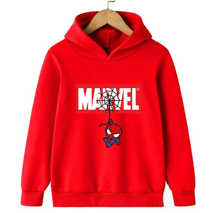 Marvel-themed Spider-Man print children's street style comfortable casual sweatshirt autumn and winter boys and girls pullover