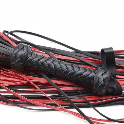 PU Leather Flogger Whip Braided Handle BDSM Spanking Slapper Sex Whip for Women Queen Training Slave SM Adult Games Fetish Toy