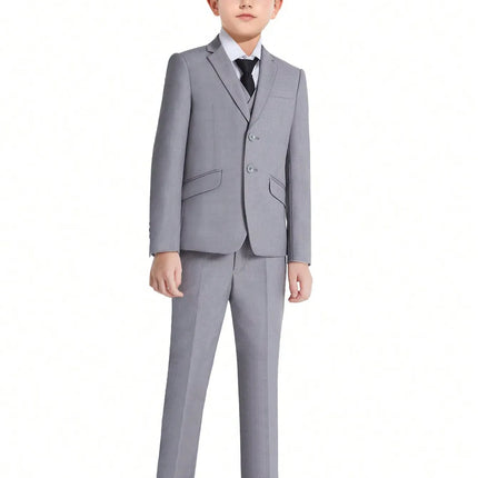 Boys Suits Colorful Formal Suits 5 Piece Slim Fit Dresswear Suit Set School Uniforms