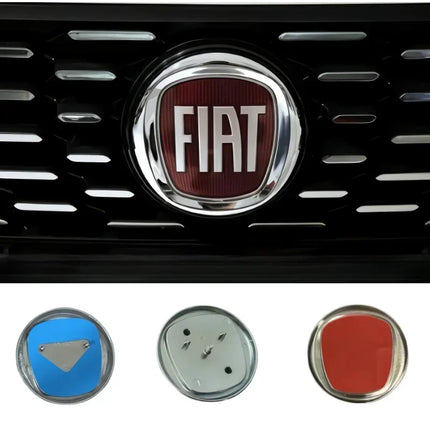 ABS Car Hood Front Bonnet Grill Rear Trunk Emblem Logo Badge Sticker For FIAT Abarth 500 Pulse Panda Tipo Strada 600 500L Mobi