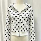 5847 white polka dot / M