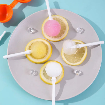 Quality Mini Silicone Ice Molds Reusable DIY Ice Pop Mold with Removable Lids Lollipop Ice Maker Party