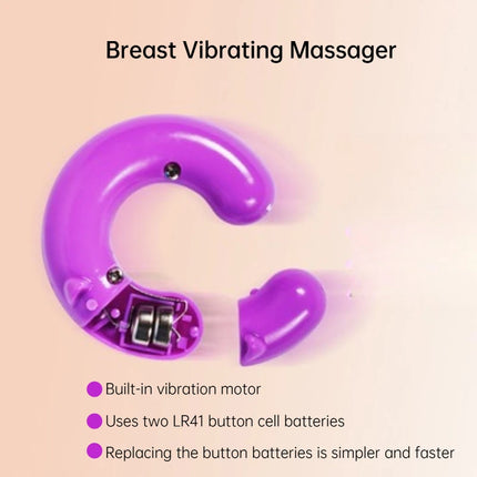 1 Pair Wearable Nipple Vibrators Sticker Breast Massage Soft Silicone Invisible Pasties Clitoral G Spot Stimulator Sex ToysWomen