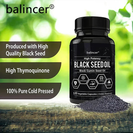 Black Cumin Seed Oil - Supports Immune, Cardiovascular, Hair, Skin, Digestive & Respiratory Health, Promoting Overall Well-being