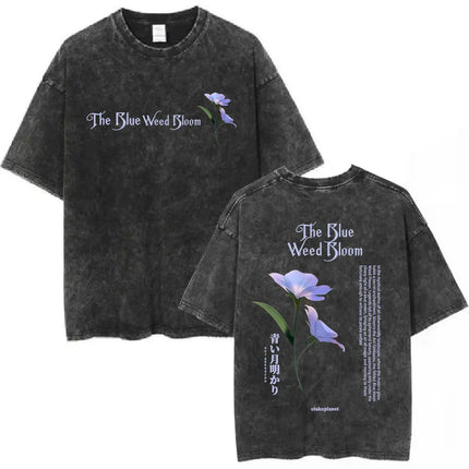 Anime Frieren: Beyond Journey's End Graphic Washed Vintage T-shirt Men's Women Fashion Short Sleeve Cotton Casual Loose T Shirts