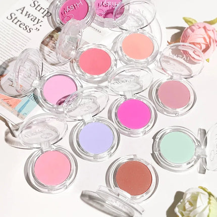 HISYI monochrome blush whitening matte cosmetics natural smudge nude makeup blush plate